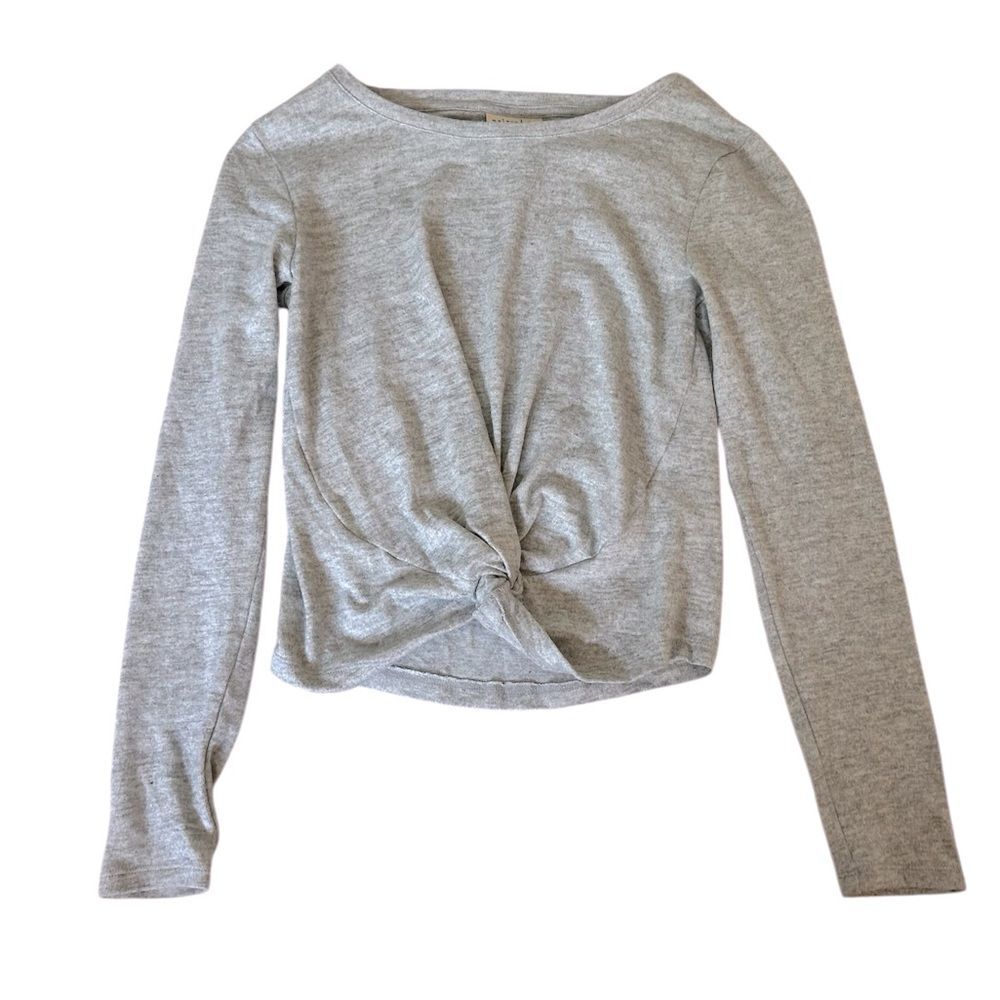 Maison Jules Crossover Light Gray Heather Sweater